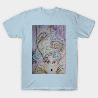 paisley swirling sea witch mermaid T-Shirt